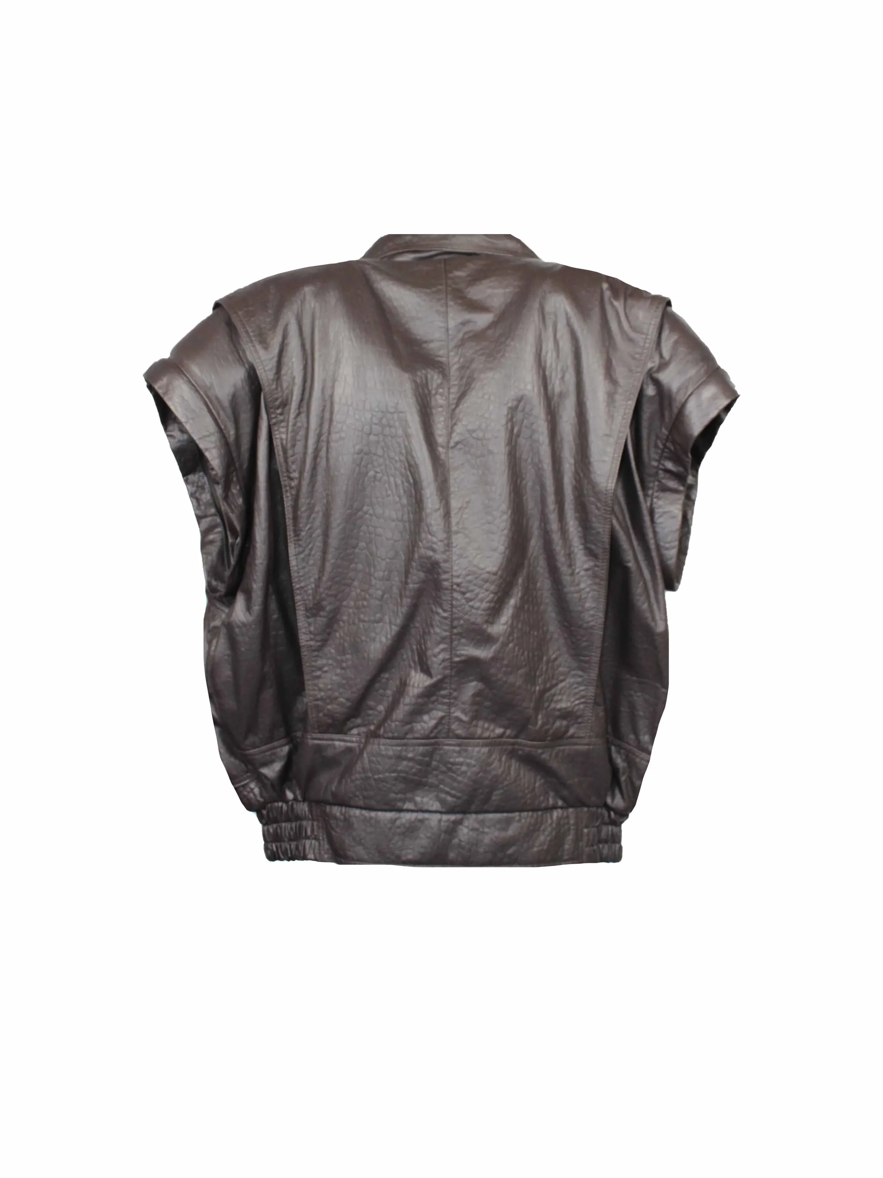 BOMBER OVERSIZE VERA PELLE MANICHE REMOVIBILI - Image 4