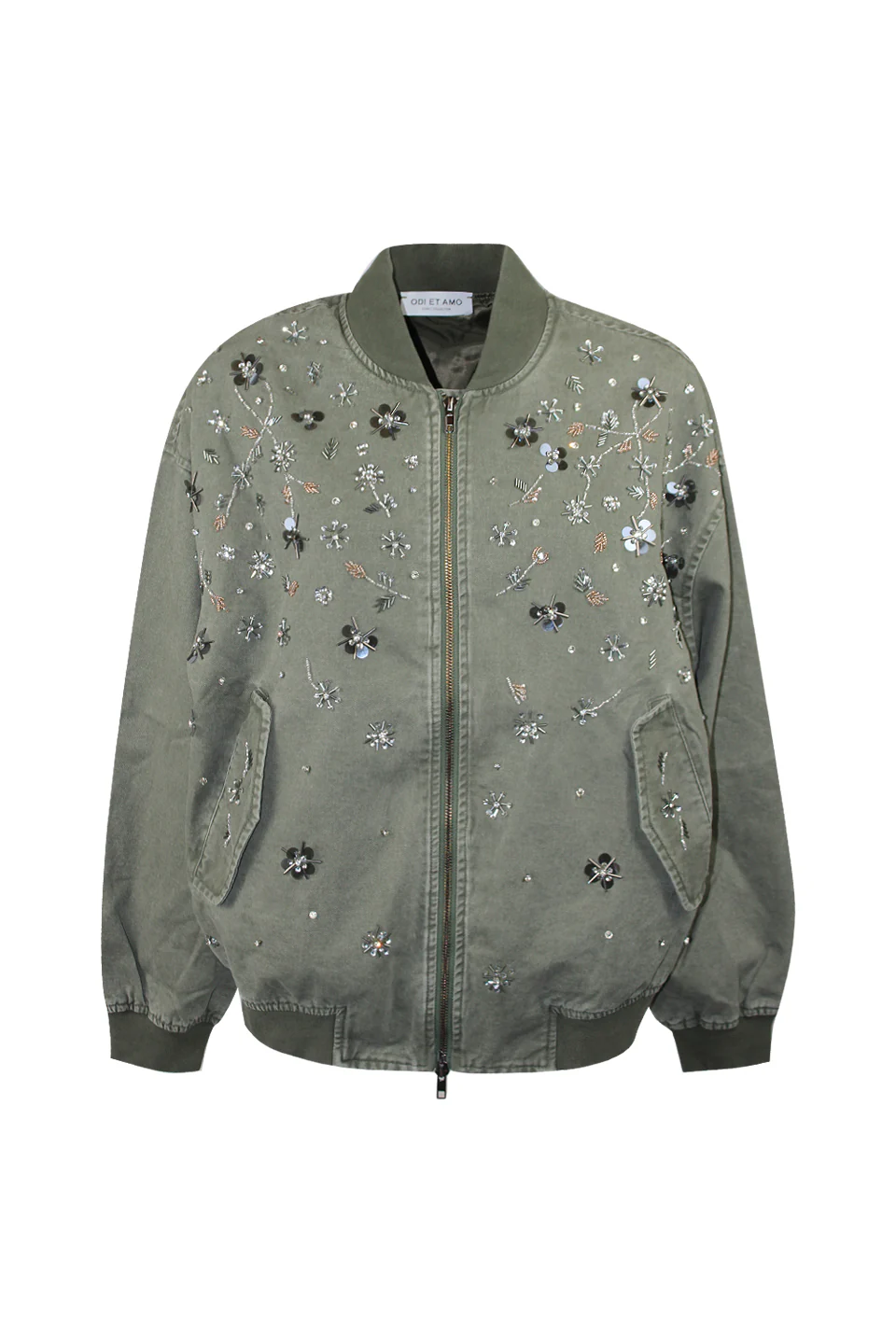 BOMBER IN COTONE RICAMATO A MANO - Image 7