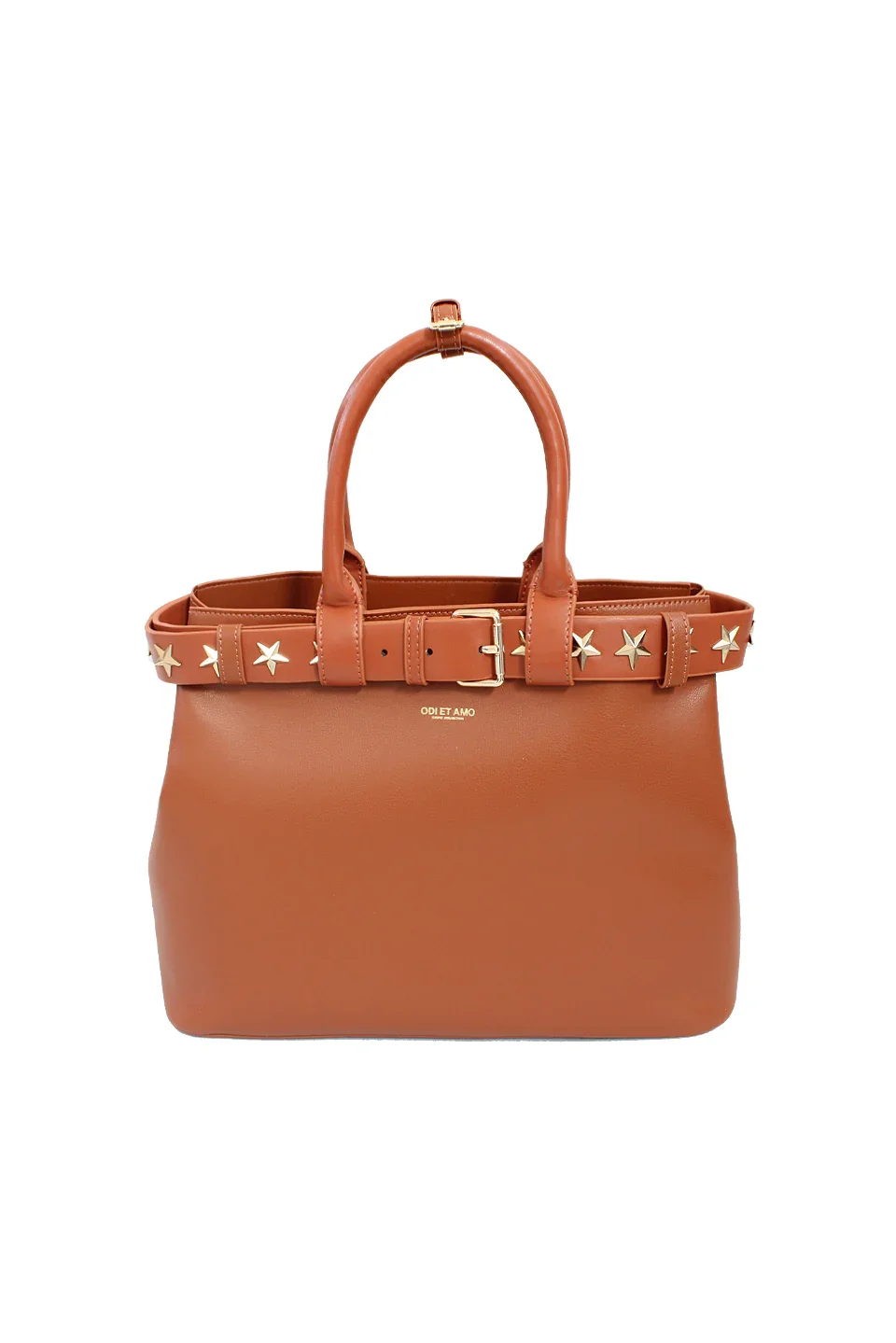 BORSA A MANO IN ECOPELLE CON CINTURA BORCHIE E STELLE