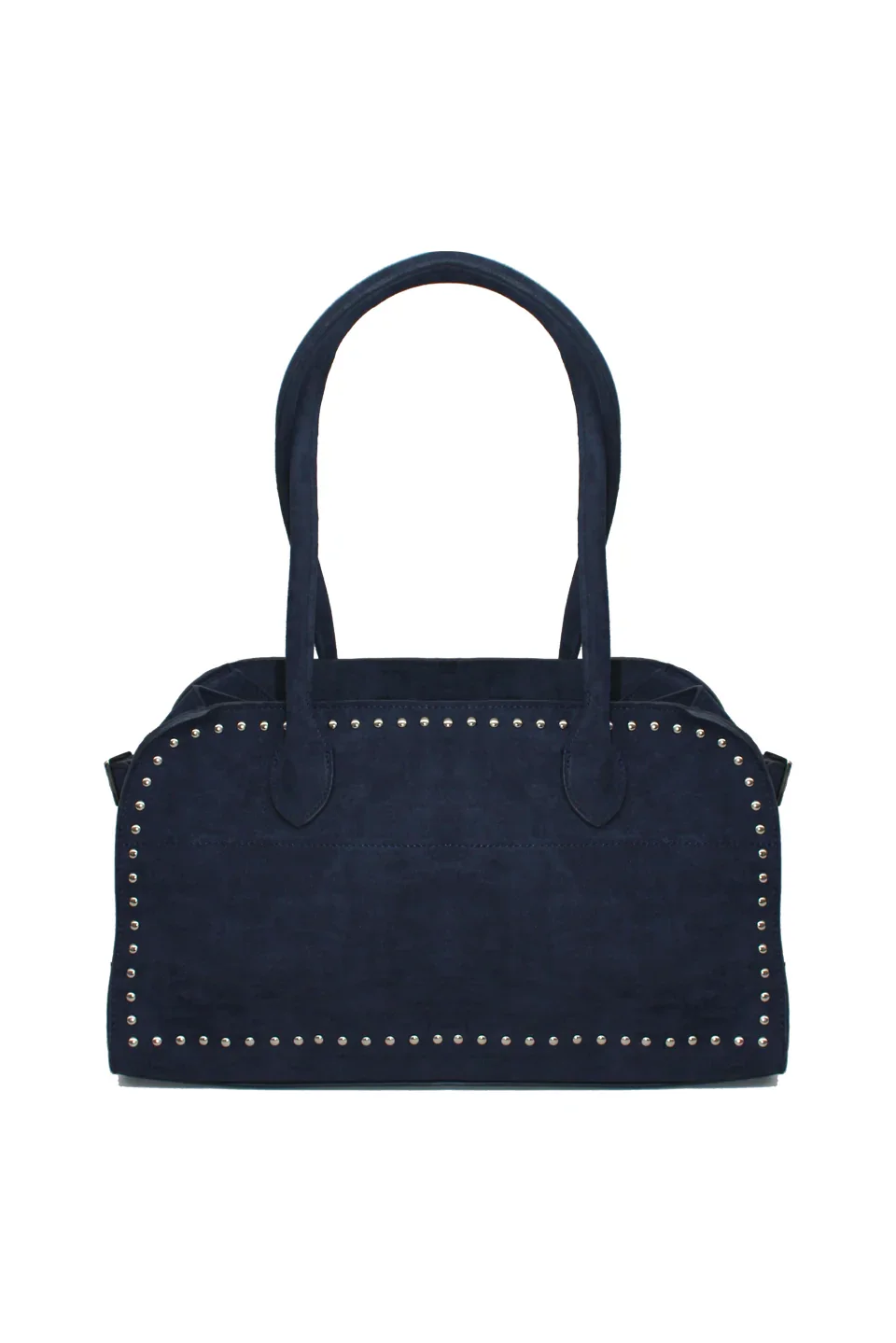 BORSA ECOSUEDE CON BORCHIE SILVER