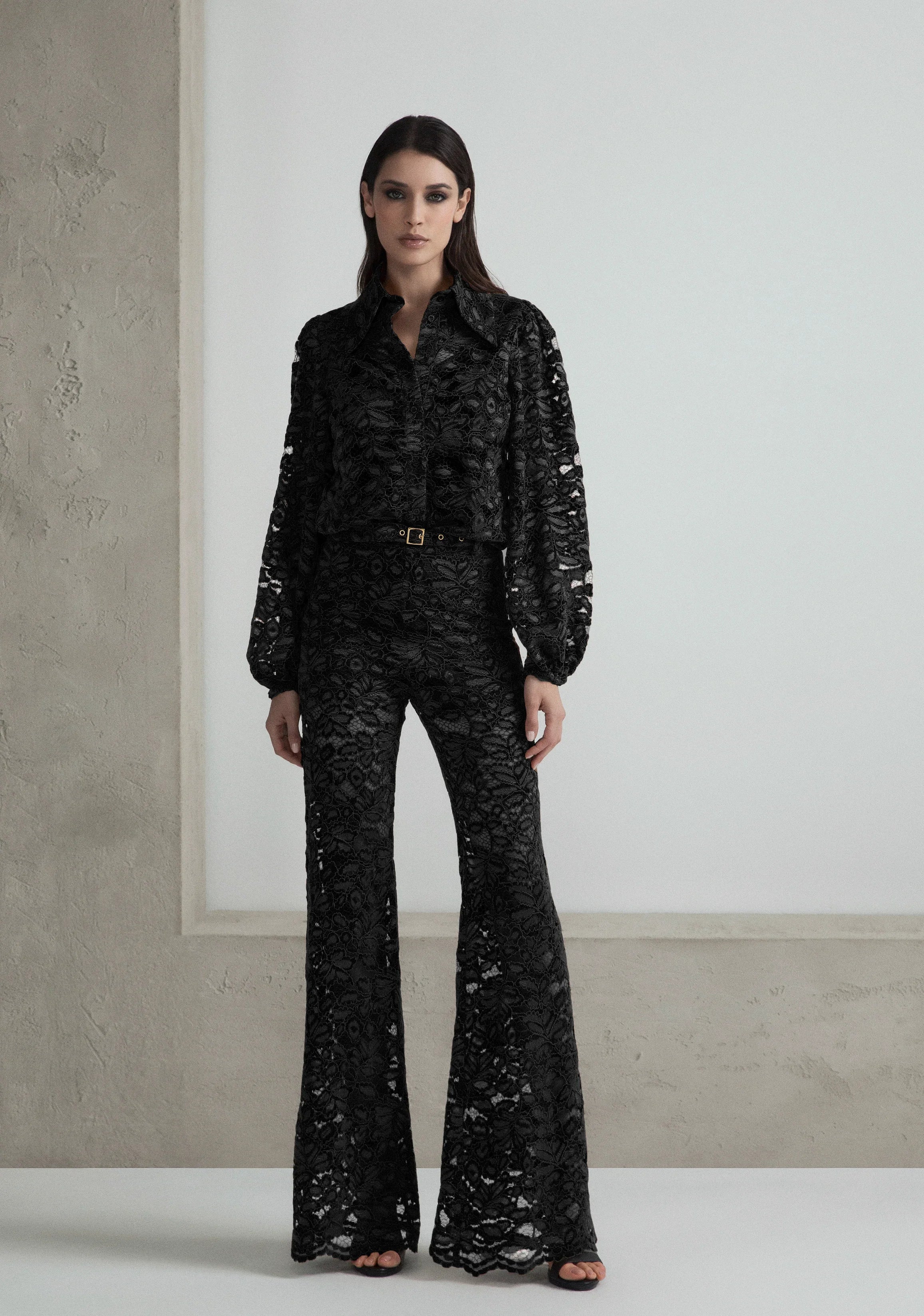 PANTALONE ZAMPA PIZZO VELLUTO - Image 3