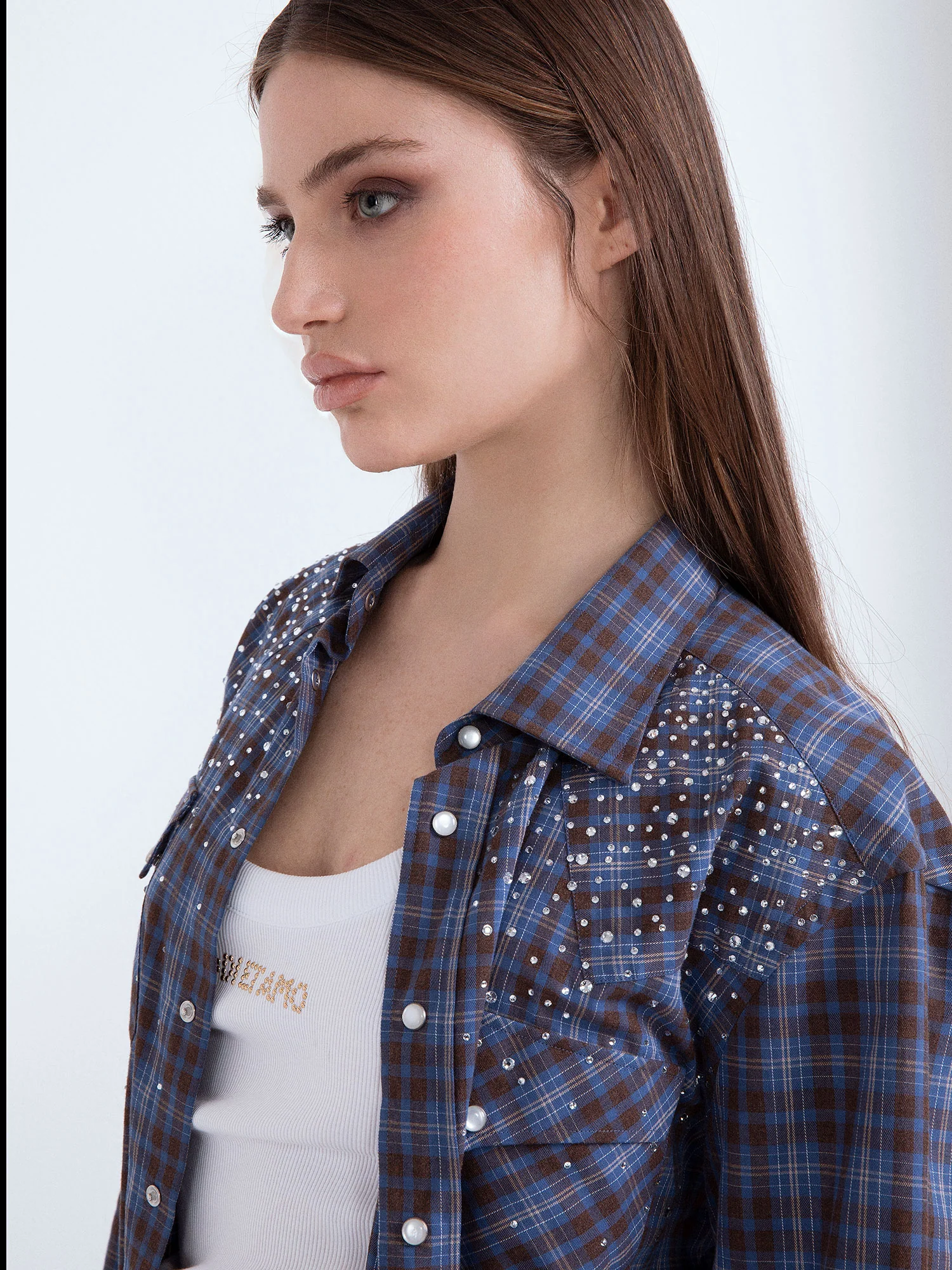 CAMICIA TARTAN STRASS - Image 5