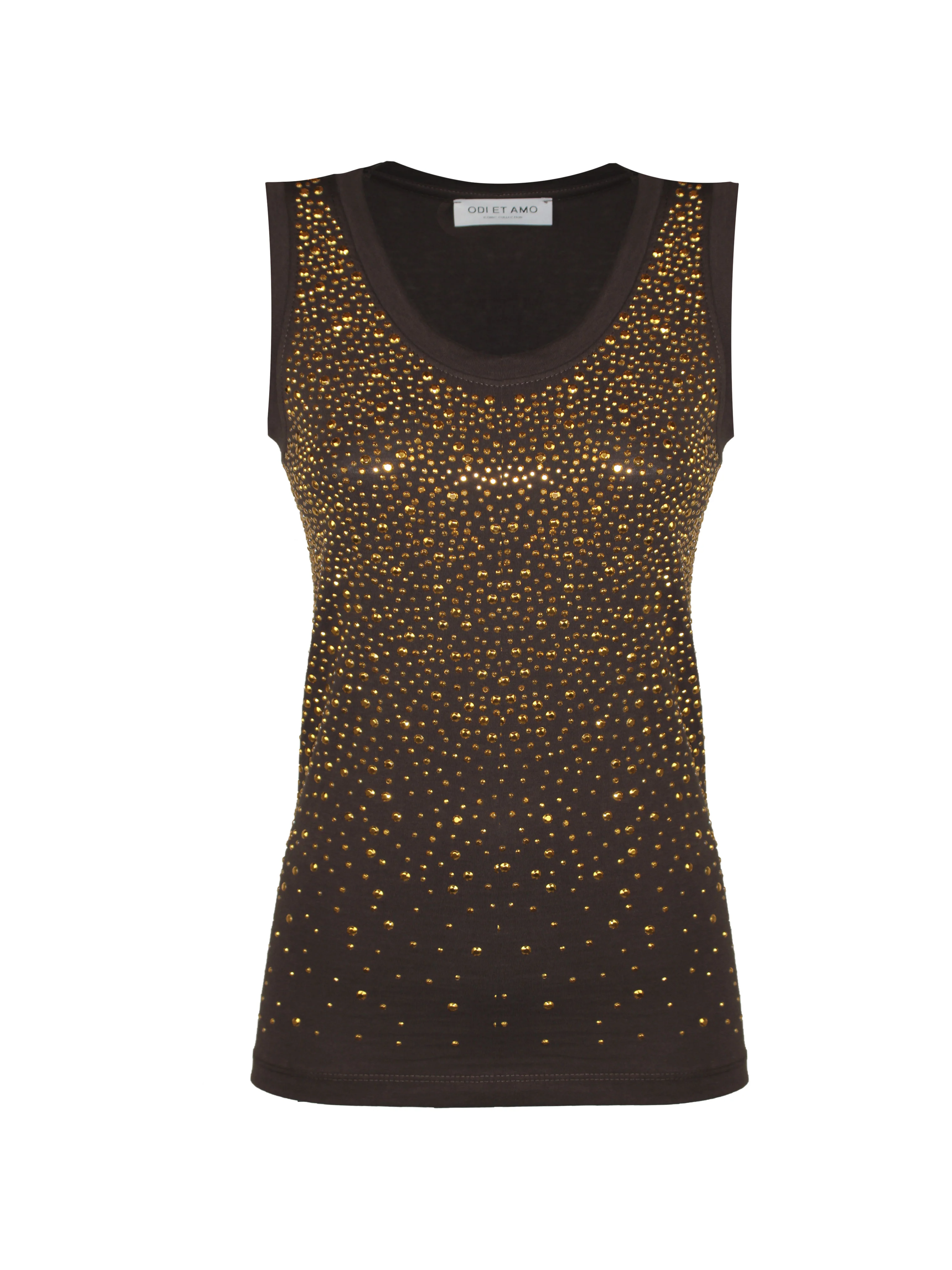 CANOTTA NORMAL FIT CON STRASS GOLD - Image 6