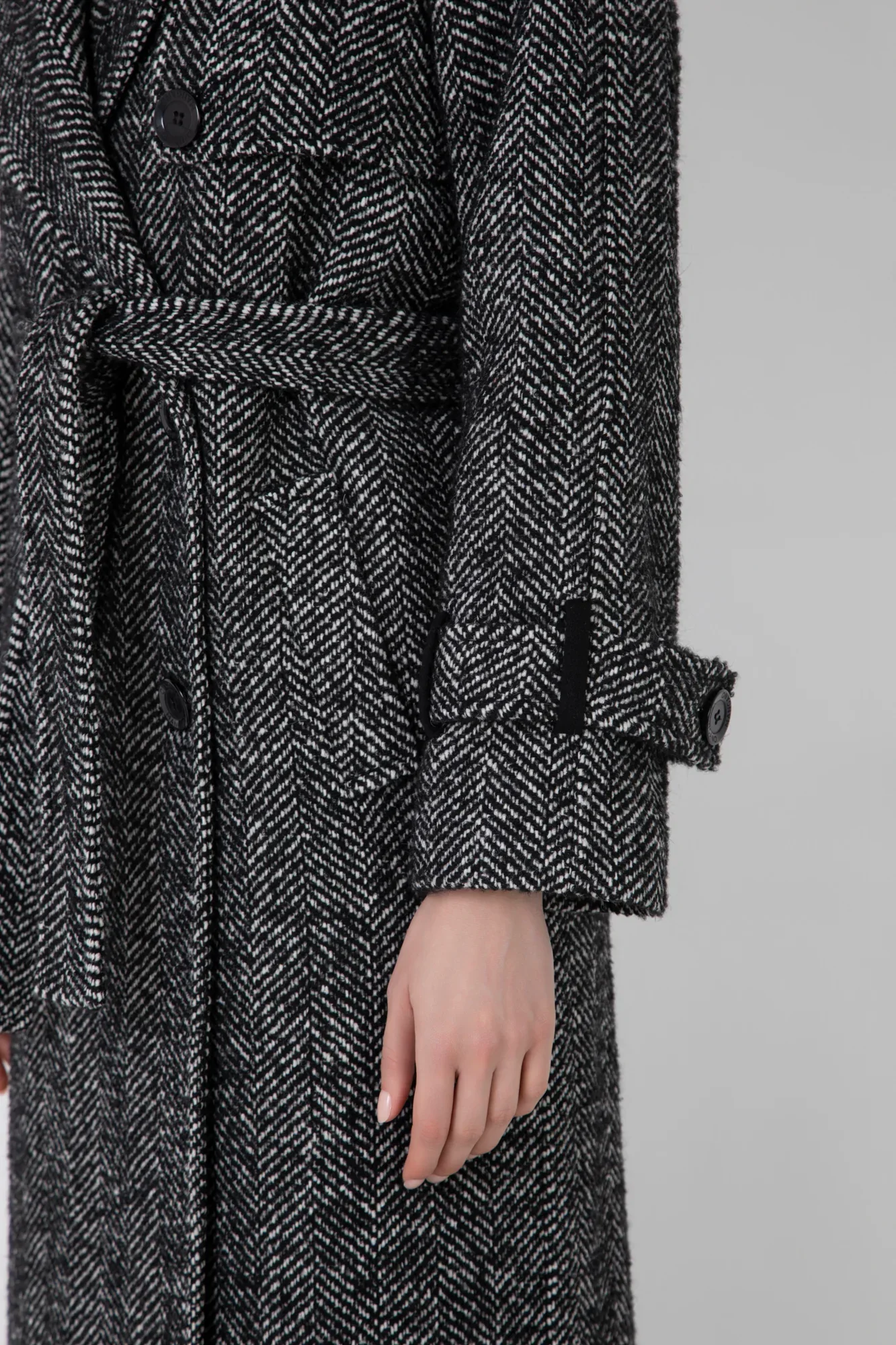 CAPPOTTO TRENCH IN MISTO CASHMERE SPIGATO CON BOTTONI E TASCHE - Image 2
