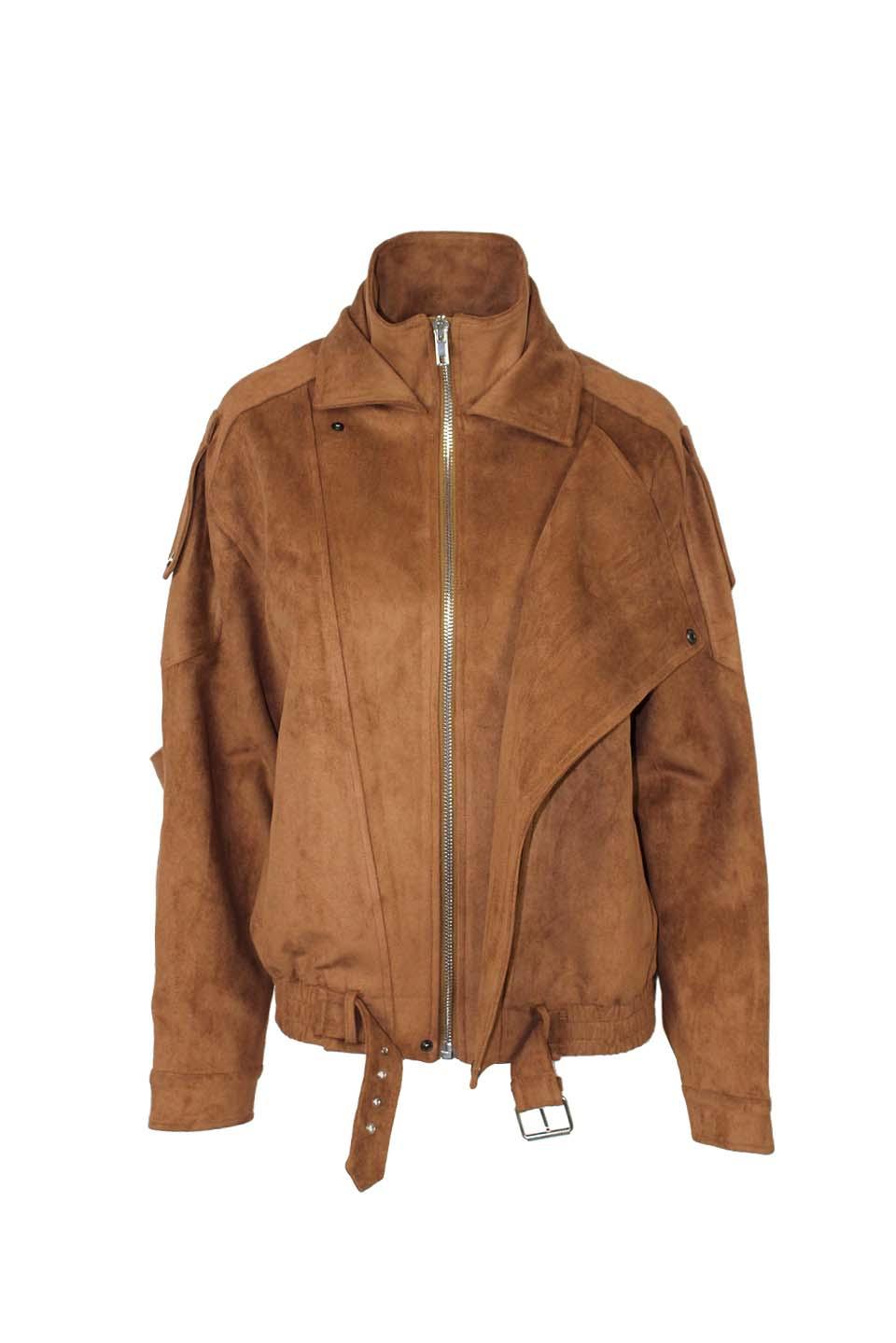 GIACCA OVERSIZE ECO-SUEDE CON TASCHE E ZIP - Image 3