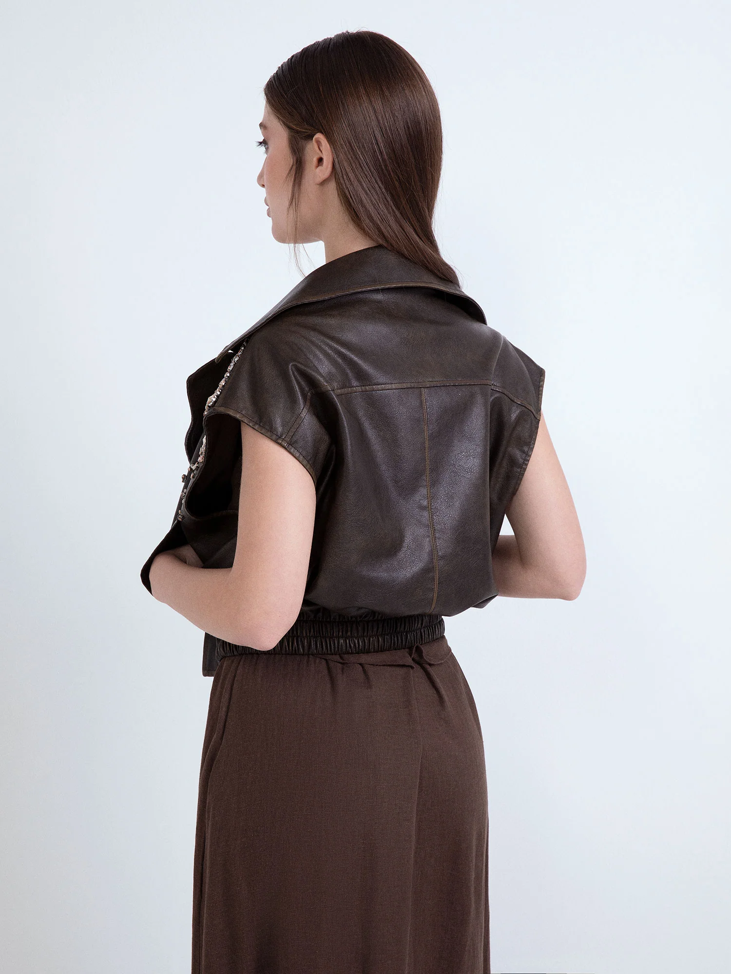 GILET ECOPELLE APPL. A MANO - Image 5