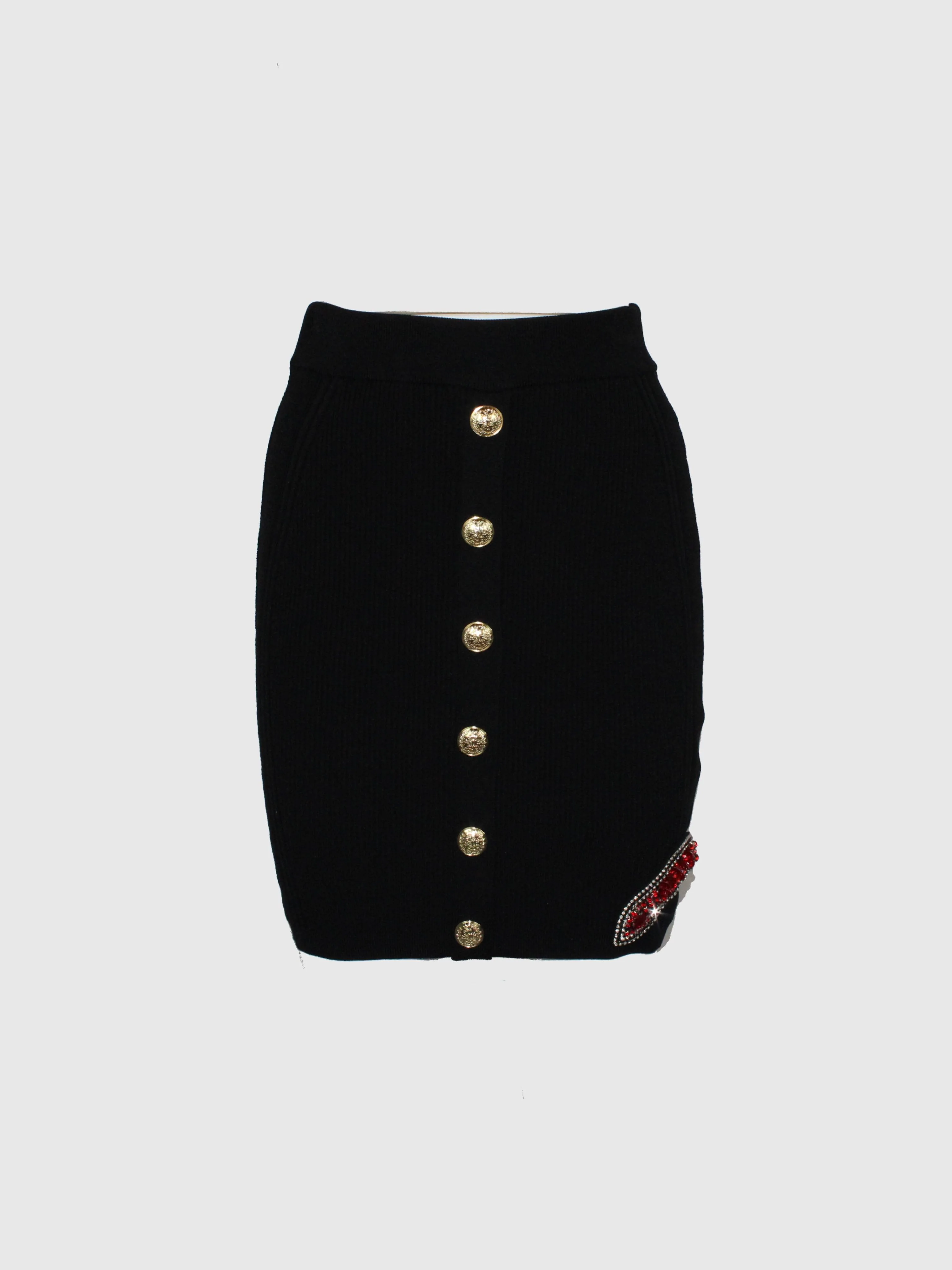 GONNA TUBINO NERO IN MAGLIA CON SERPENTE GEMELLI - Image 2