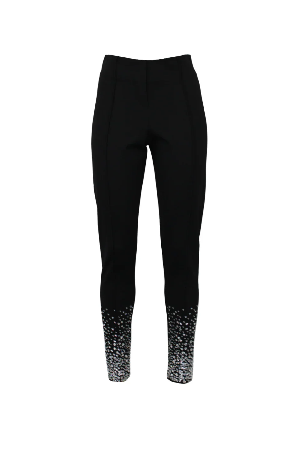 LEGGINS PUNTO MILANO CON CRISTALLI SUL FONDO - Image 2