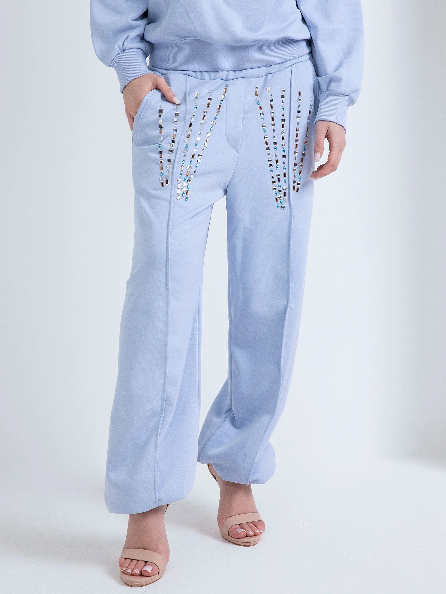 PANTALONE FELPA APPL. CIELO - Image 8