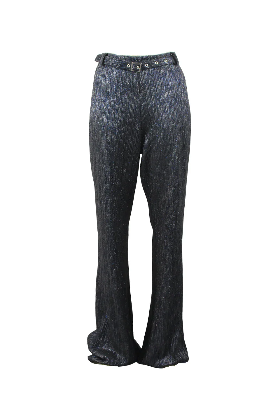 PANTALONE A ZMAPA LAME' E CINTURA IN VITA - Image 2