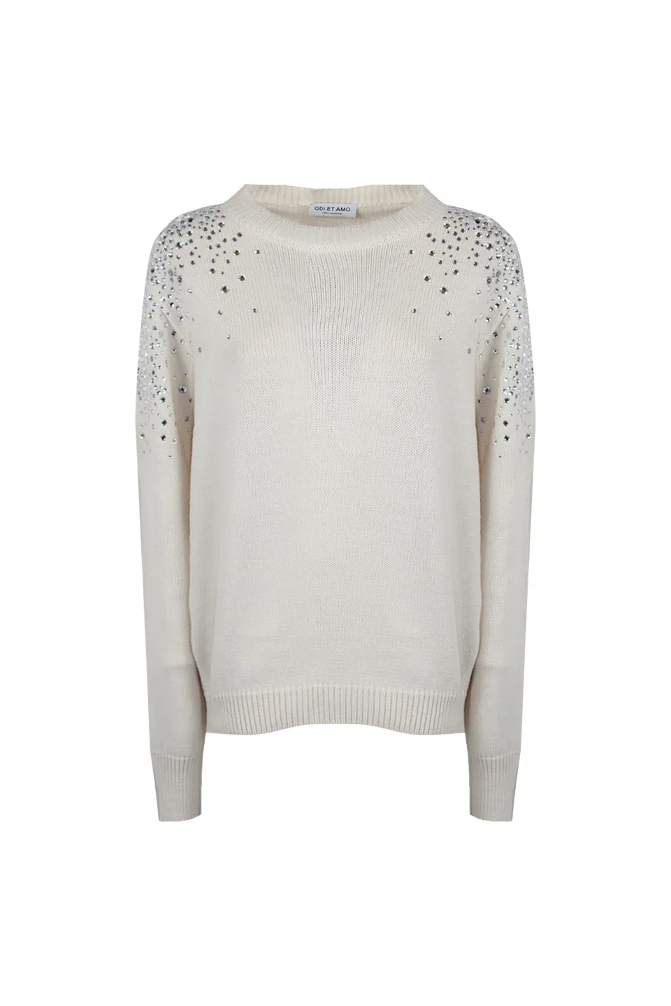 PULL‐OVER RELAXED MANICA LUNGA CON CRISTALLI - Image 2