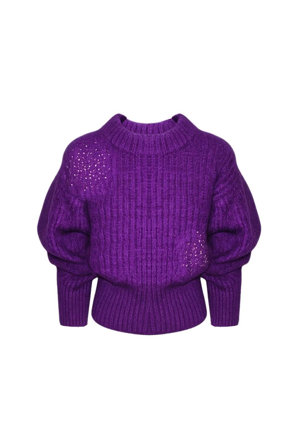 PULLOVER IN MISTO MOHAIR CON ESPLOSIONE CRISTALLI - Image 3