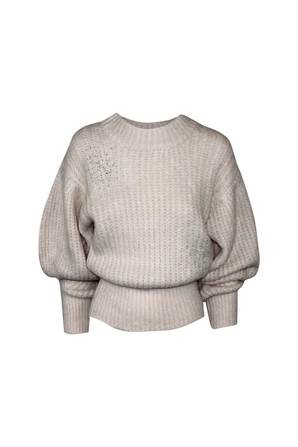 PULLOVER IN MISTO MOHAIR CON ESPLOSIONE CRISTALLI - Image 5