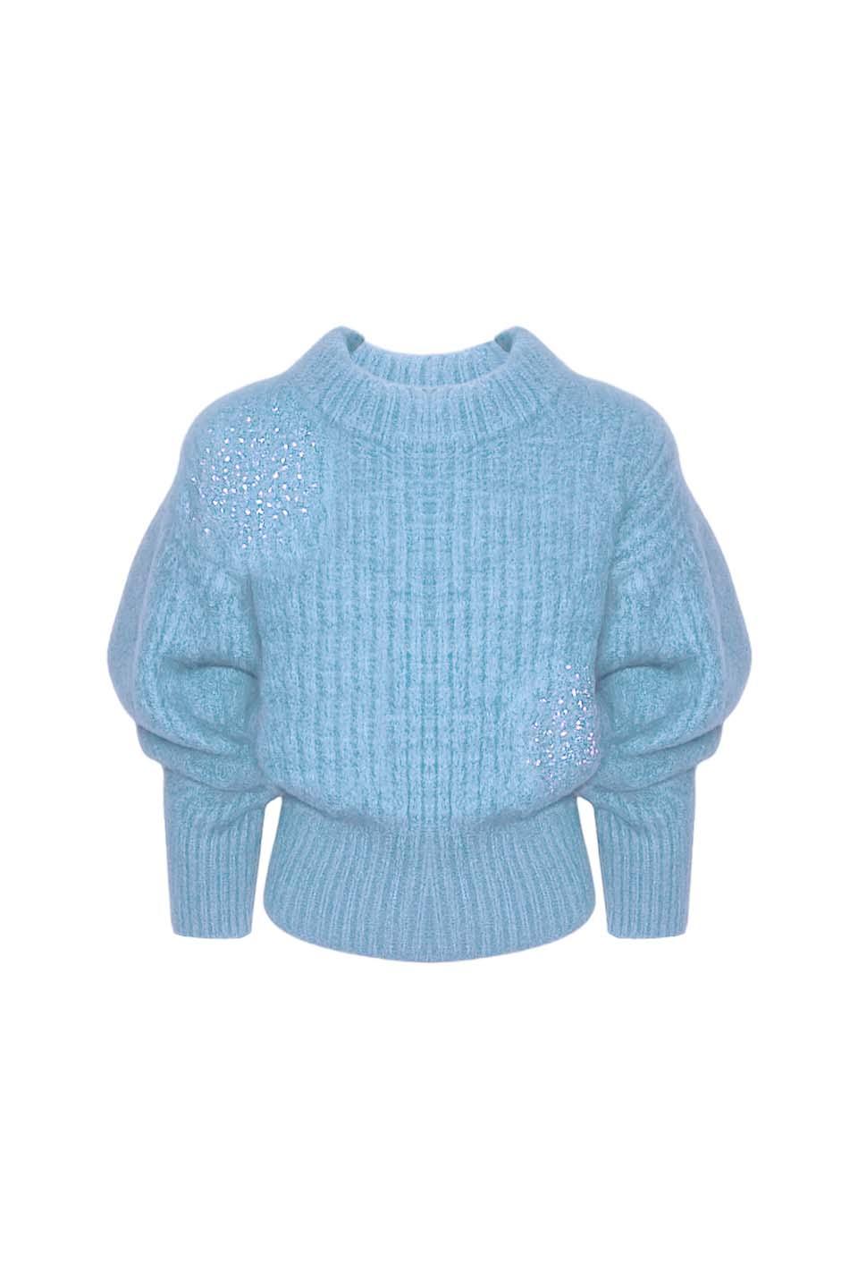 PULLOVER IN MISTO MOHAIR CON ESPLOSIONE CRISTALLI - Image 7
