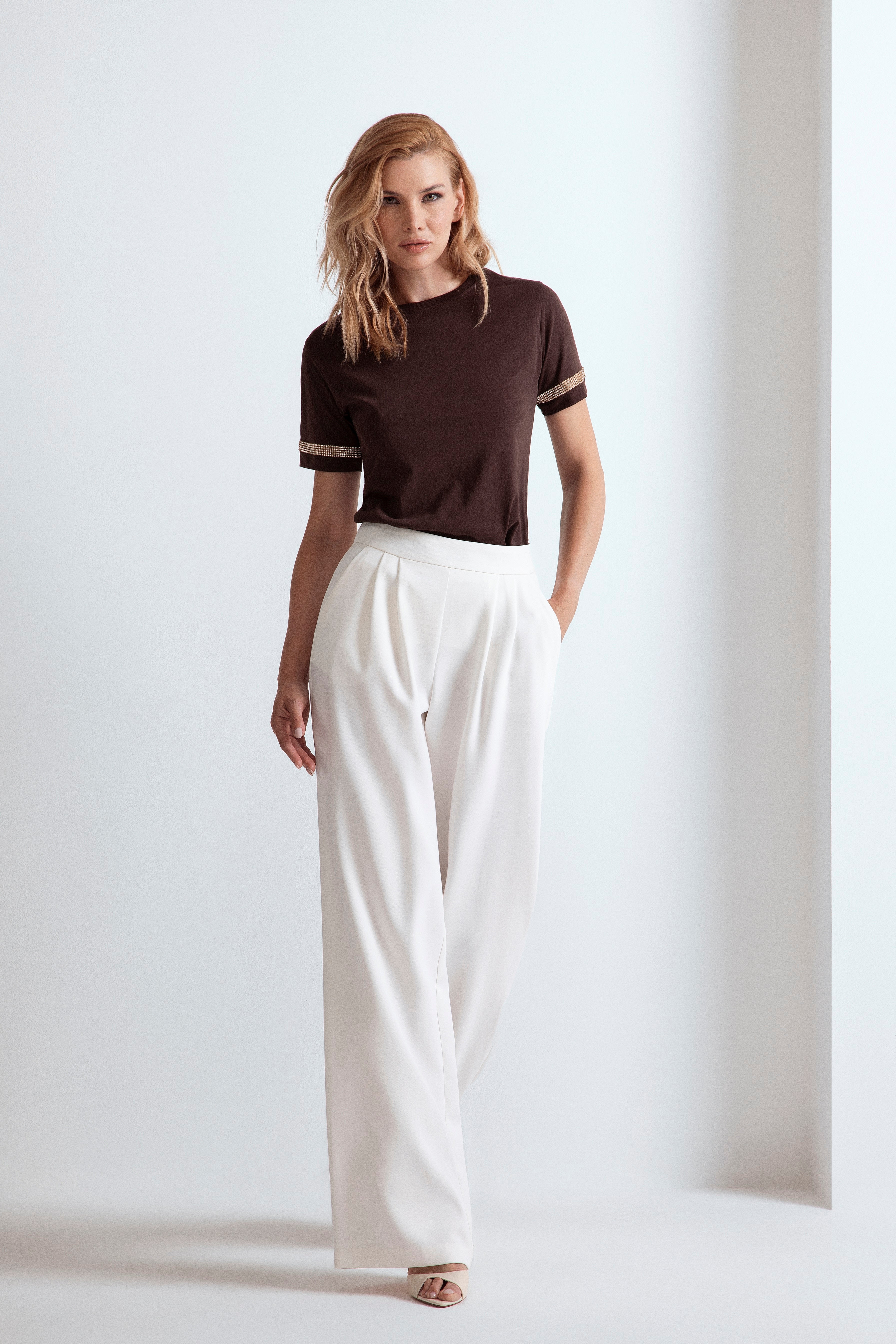 T-SHIRT N.Y. STRASS MANICHE