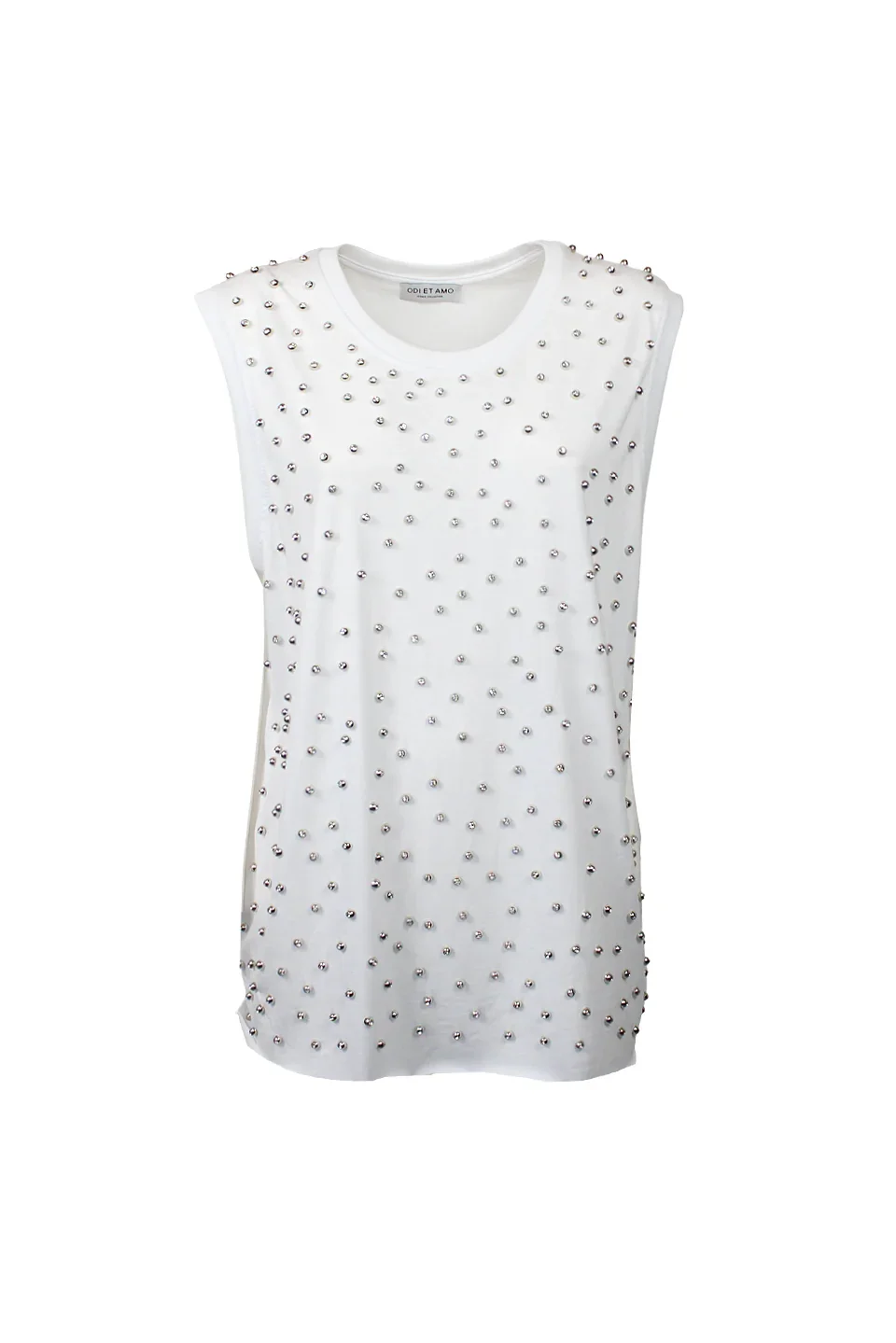 T‐SHIRT SMANICATA STRASS CON PERLA - Image 2